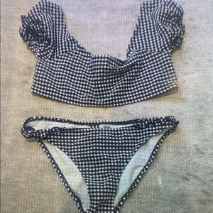 Kids Gingham Bikini Set
